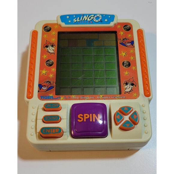 Vintage 1998 SLINGO Tiger Handheld Electronic LCD GAME Slots Bingo Tested - Picture 7 of 7